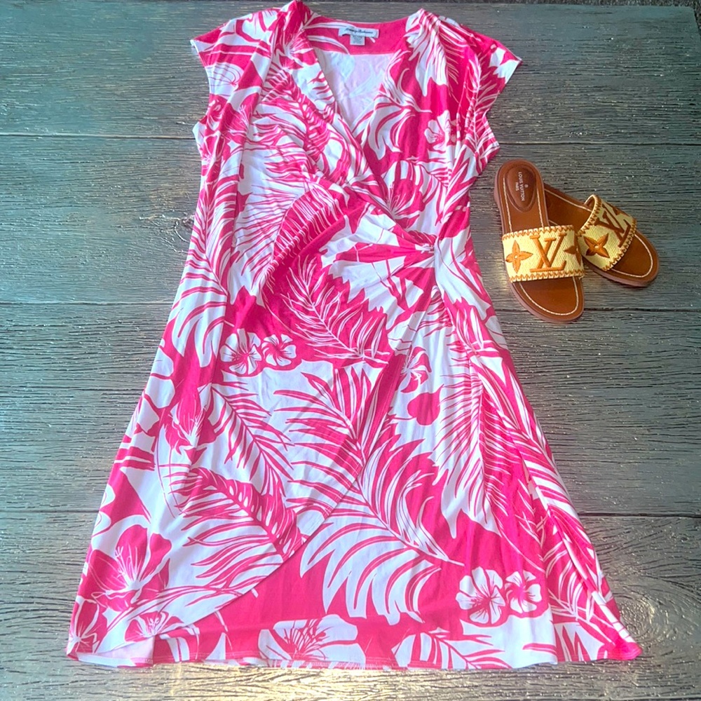 Tommy Bahama Pink and White Floral Dress